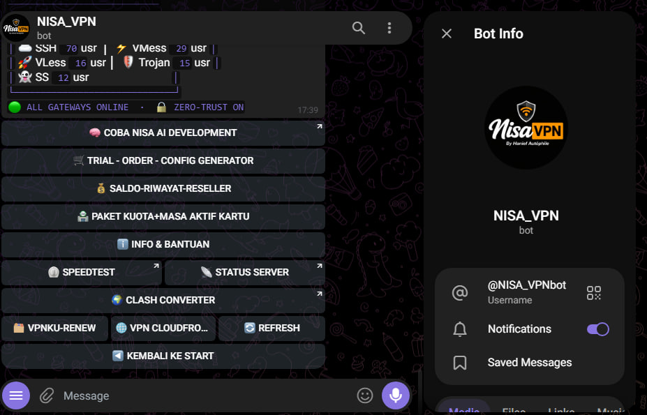 Bot Telegram NISA VPN